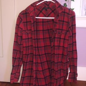 Red and black flannel button down!
